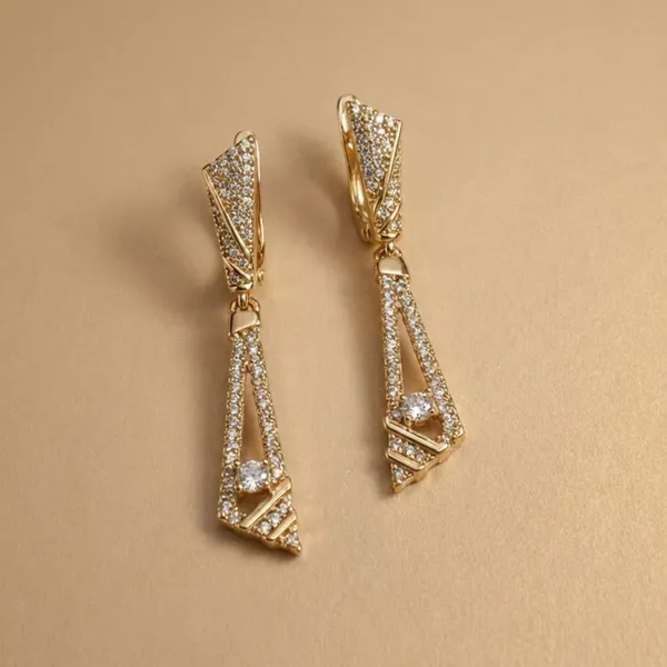 Gold_Plated_Cz_Triangle_Drop_Ears_Anti_Tarnish_Earring_For_Women