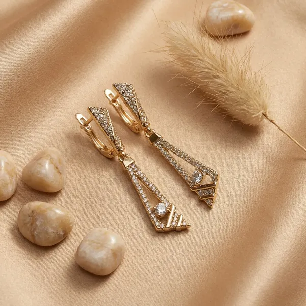 Gold_Plated_Cz_Triangle_Drop_Ears_Anti_Tarnish_Earring_For_Women