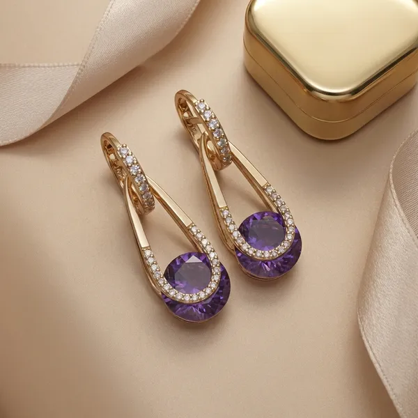 Purple_Teardrop_Crystal_Dangle_Ears_Anti_Tarnish_Earring_For_Women