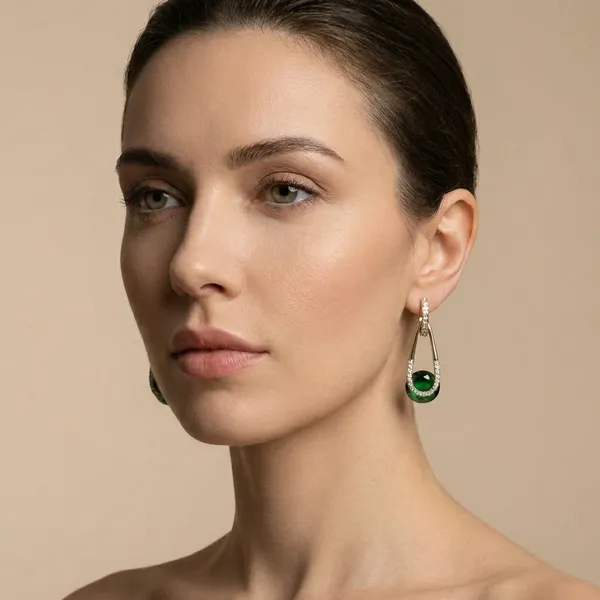 Green_Emerald_Drop_Sparkle_Gold_Ears_Anti_Tarnish_Earring_For_Women