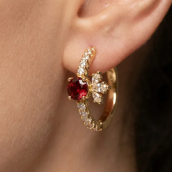 Red_Garnet_Crown_Hoop_Ears_Anti_Tarnish_Earring_For_Women