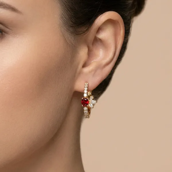Red_Garnet_Crown_Hoop_Ears_Anti_Tarnish_Earring_For_Women