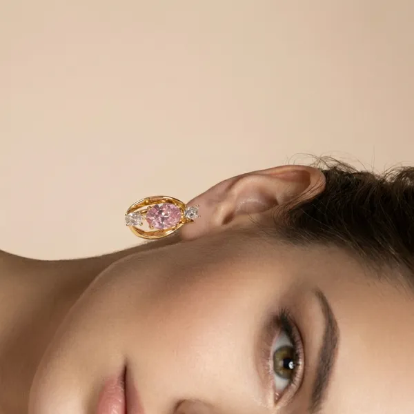 Pink_Oval_Stone_Gold_Ears_Anti_Tarnish_Earring_For_Women