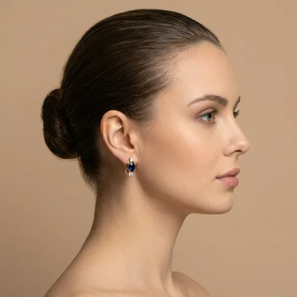 Blue_Oval_Stone_Gold_Ears_Anti_Tarnish_Earring_For_Women