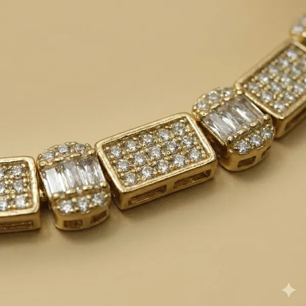 Gold_And_Silver_Geometric_Pave_Anti_Tarnish_Bracelet_For_Women