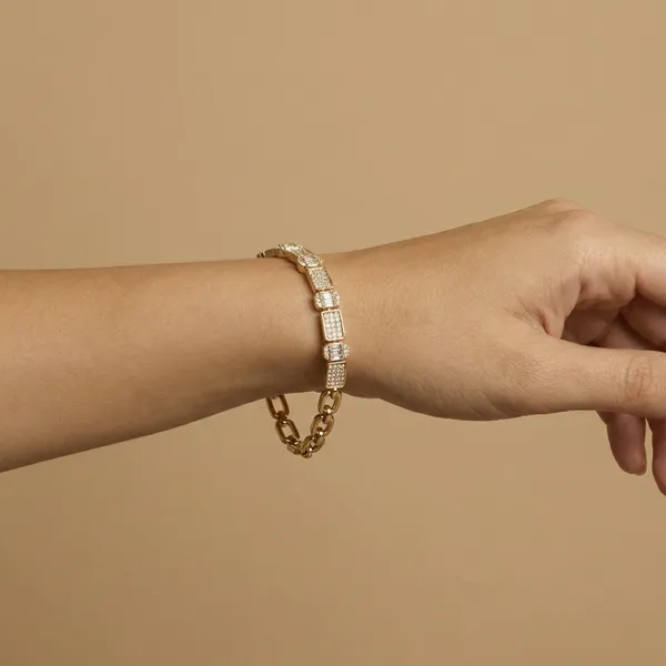 Gold_And_Silver_Geometric_Pave_Anti_Tarnish_Bracelet_For_Women