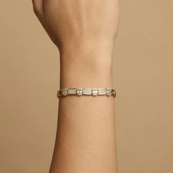 Gold_And_Silver_Geometric_Pave_Anti_Tarnish_Bracelet_For_Women