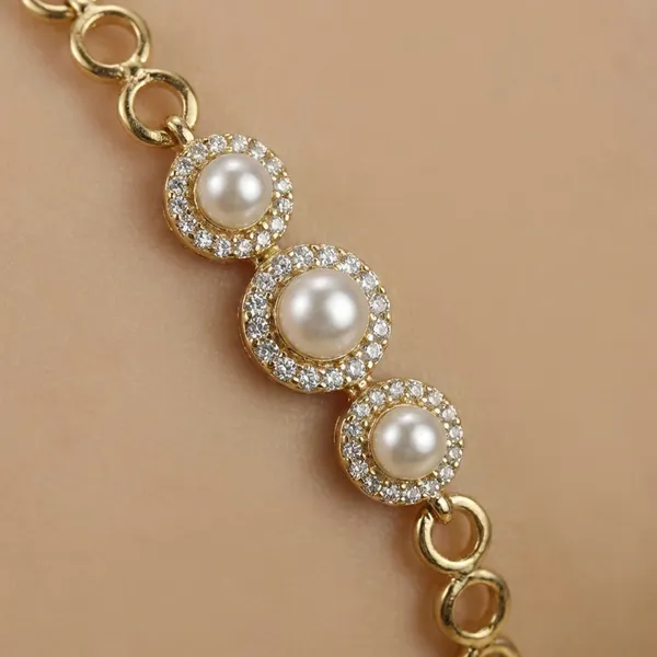 White_Gold_Dainty_Pearl_Anti_Tarnish_Bracelet_For_Women