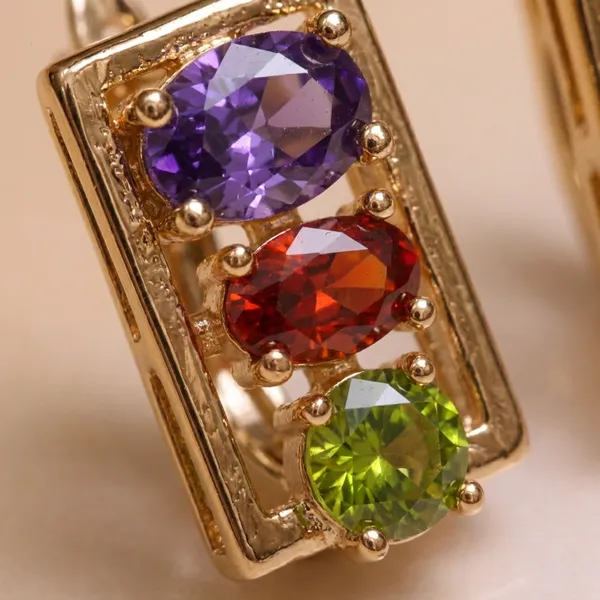 Multicolor_Dark_Rectangle_Stone_Ears_Anti_Tarnish_Earring_For_Women