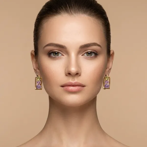 Multicolor_Pastel_Rectangle_Stone_Ears_Anti_Tarnish_Earring_For_Women