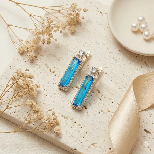 Light_Blue_Baguette_Crystal_Drop_Ears_Anti_Tarnish_Earring_For_Women
