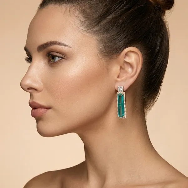 Emerald_Green_Long_Baguette_Drop_Ears_Anti_Tarnish_Earring_For_Women