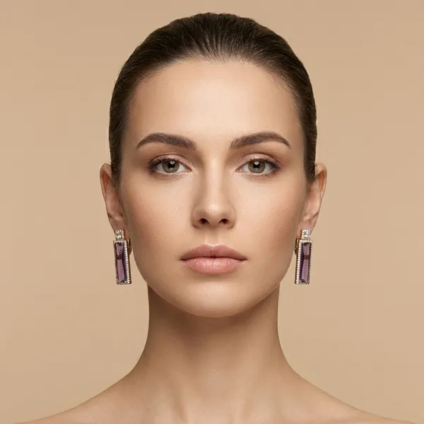 Purple_Baguette_Drop_Ears_Anti_Tarnish_Earring_For_Women