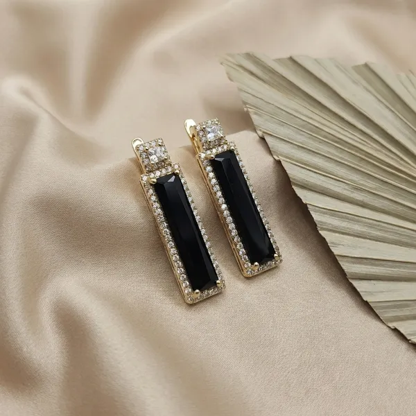 Black_Baguette_Crystal_Drop_Ears_Anti_Tarnish_Earring_For_Women