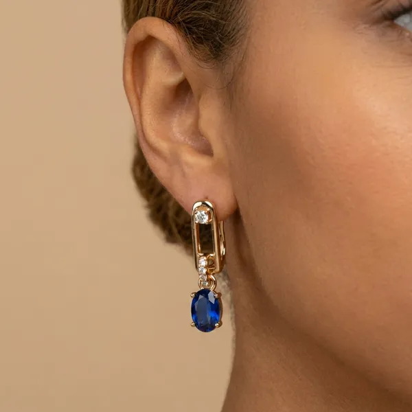 Blue_Oval_Drop_Ears_Anti_Tarnish_Earring_For_Women