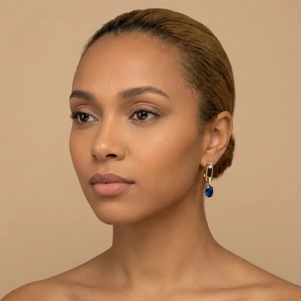 Blue_Oval_Drop_Ears_Anti_Tarnish_Earring_For_Women