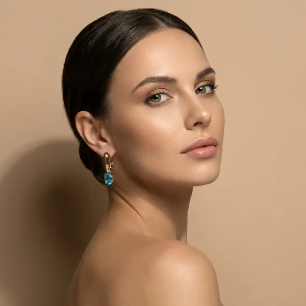 Blue_Oval_Drop_Ears_Anti_Tarnish_Earring_For_Women