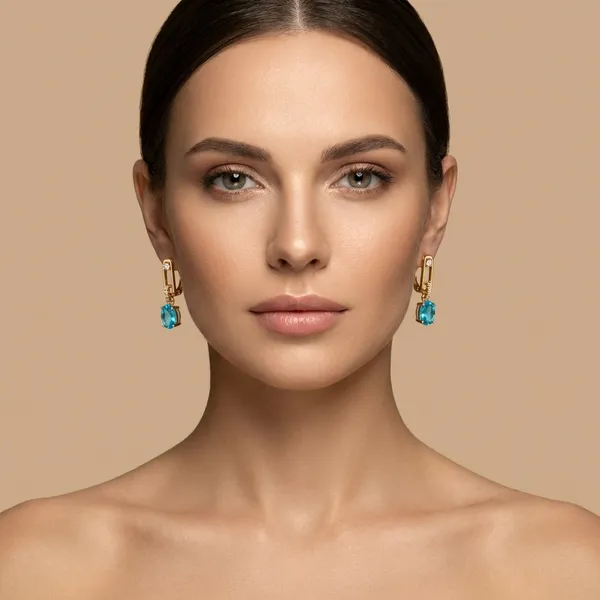 Blue_Oval_Drop_Ears_Anti_Tarnish_Earring_For_Women