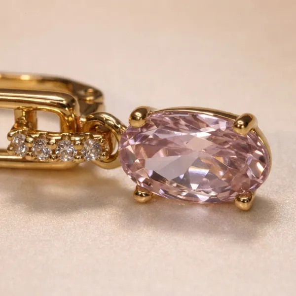 Pink_Oval_Drop_Ears_Anti_Tarnish_Earring_For_Women