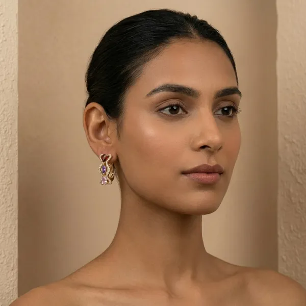 Multicolor_Dark_Crystal_Infinity_Drop_Ears_Anti_Tarnish_Earring_For_Women