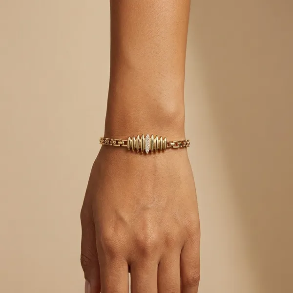 Gold_And_Silver_Ribbed_Cuff_Anti_Tarnish_Bracelet_For_Women