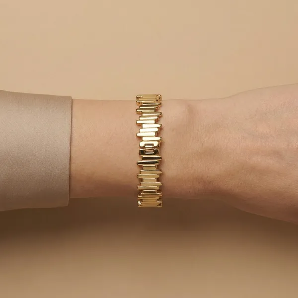 Gold_Dualtone_Geometric_Openstyle_Anti_Tarnish_Ring_Bracelet_For_Women