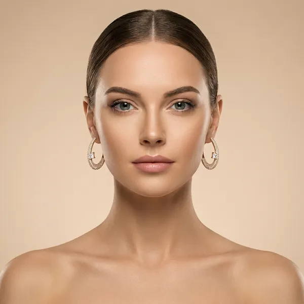 Gold_Oval_Hoop_Ears_Anti_Tarnish_Earring_For_Women