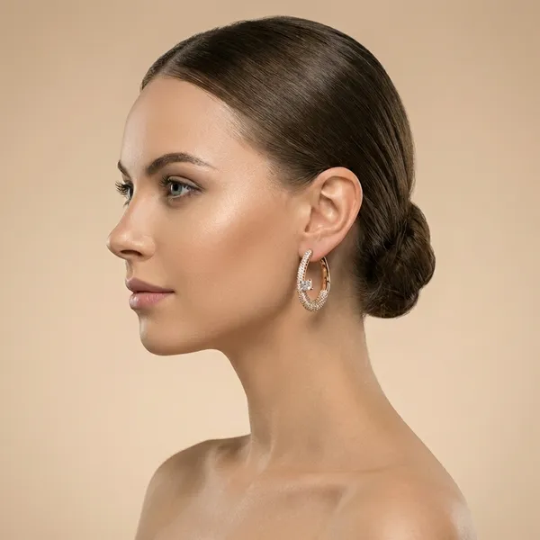 Gold_Oval_Hoop_Ears_Anti_Tarnish_Earring_For_Women