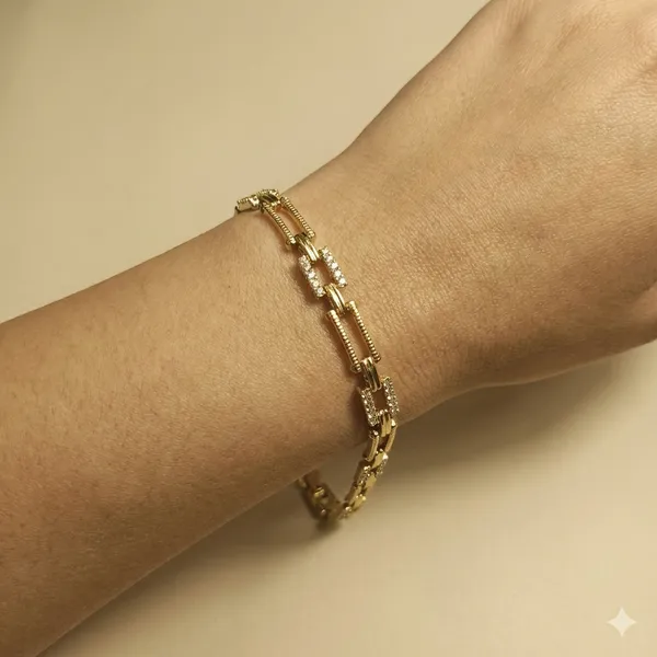 Gold_And_Silver_Slender_Bar_Anti_Tarnish_Bracelet_For_Women