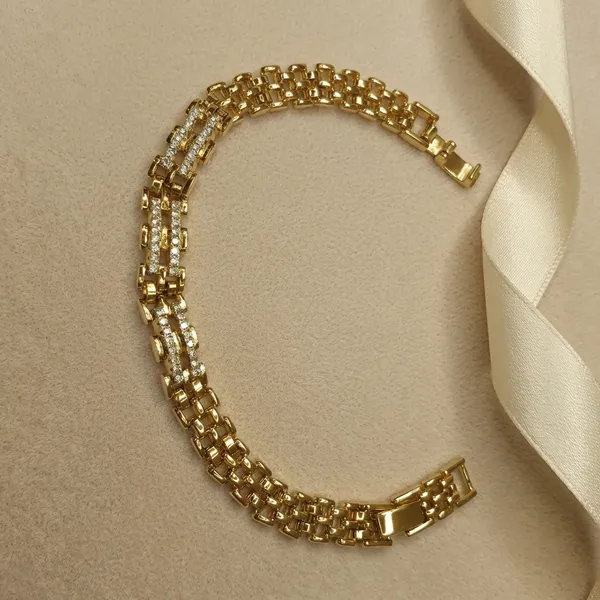 Gold_And_Silver_Diamond_Ladder_Anti_Tarnish_Bracelet_For_Women