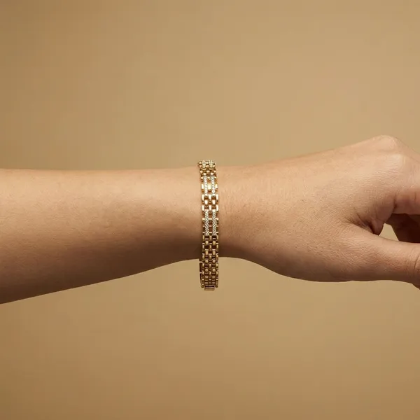 Gold_And_Silver_Diamond_Ladder_Anti_Tarnish_Bracelet_For_Women