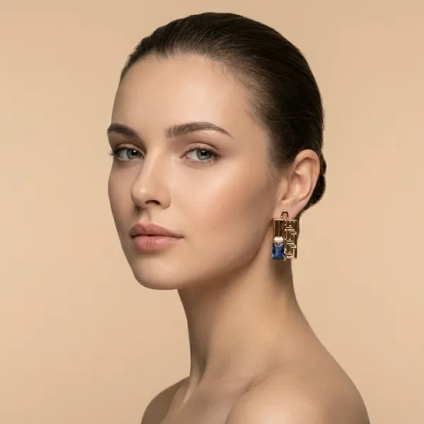 Blue_Geometric_Blue_Stone_Drop_Ears_Anti_Tarnish_Earring_For_Women