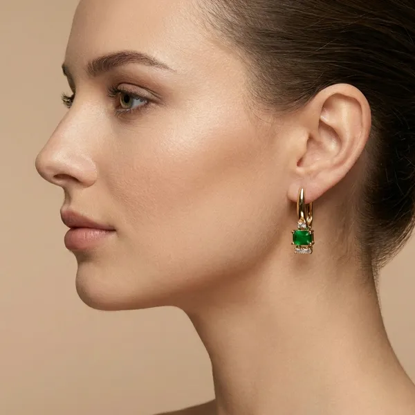Green_Emerald_Classic_Drop_Ears_Anti_Tarnish_Earring_For_Women