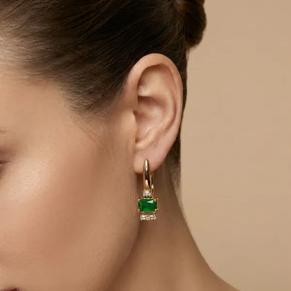 Green_Emerald_Classic_Drop_Ears_Anti_Tarnish_Earring_For_Women