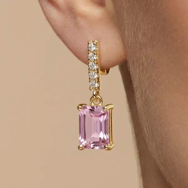 Pink_Rectangle_Drop_Ears_Anti_Tarnish_Earring_For_Women