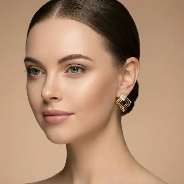 Gold_Geometric_Square_Drop_Ears_Anti_Tarnish_Earring_For_Women
