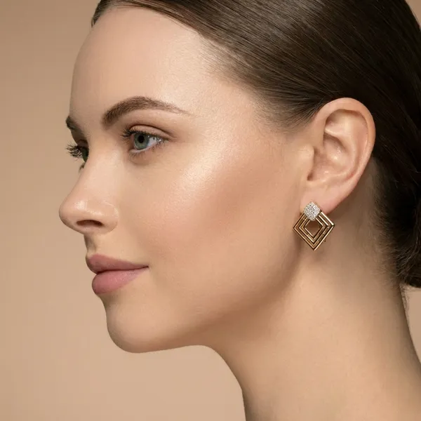 Gold_Geometric_Square_Drop_Ears_Anti_Tarnish_Earring_For_Women