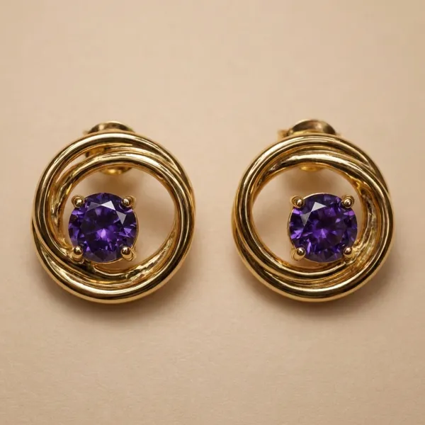 Purple_Gold_Abstract_Curve_Ears_With_Stone_Anti_Tarnish_Earring_For_Women