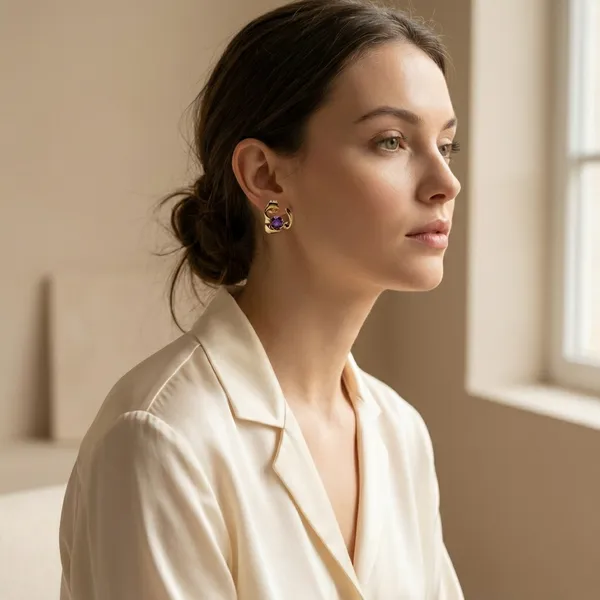 Purple_Gold_Abstract_Curve_Ears_With_Stone_Anti_Tarnish_Earring_For_Women
