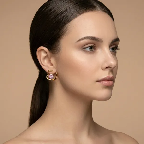Pink_Gold_Abstract_Curve_Ears_With_Stone_Anti_Tarnish_Earring_For_Women