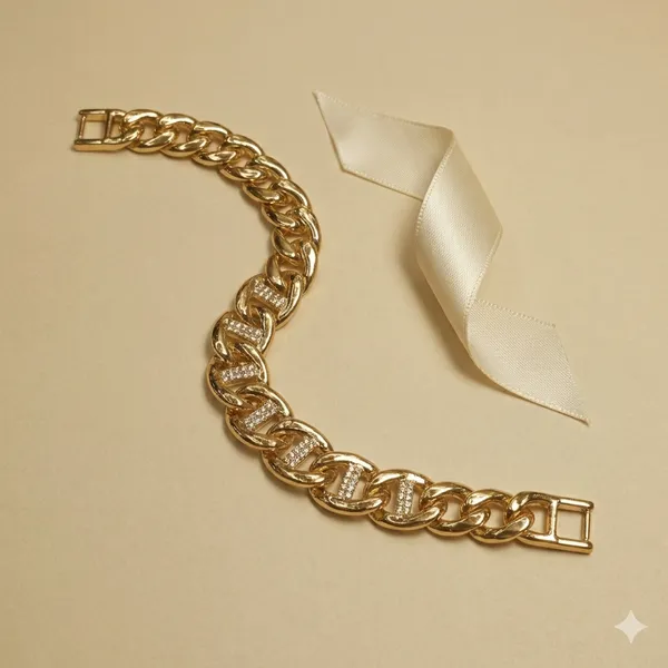 Gold_And_Silver_Pave_Anchor_Anti_Tarnish_Bracelet_For_Women
