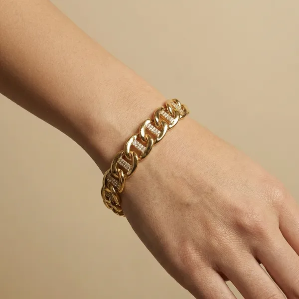 Gold_And_Silver_Pave_Anchor_Anti_Tarnish_Bracelet_For_Women