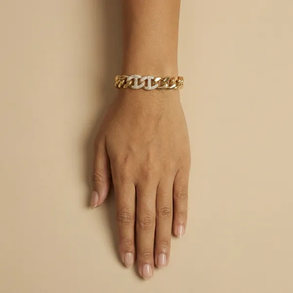 Gold_And_Silver_Pave_Anchor_Anti_Tarnish_Bracelet_For_Women
