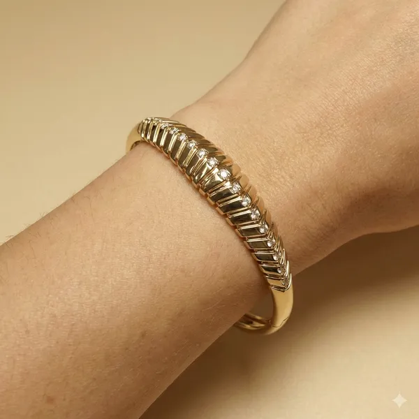 Gold_Elegant_Plated_Sleek_Stone_Studded_Anti_Tarnish_Ring_Bracelet_For_Women
