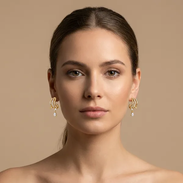 Gold_Plated_Wave_Design_Crystal_Drop_Ears_Anti_Tarnish_Earring_For_Women
