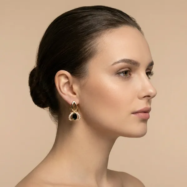 Black_Teardrop_Crystal_Gold_Ears_Anti_Tarnish_Earring_For_Women