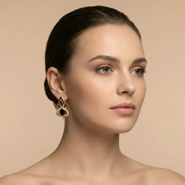 Black_Teardrop_Crystal_Gold_Ears_Anti_Tarnish_Earring_For_Women