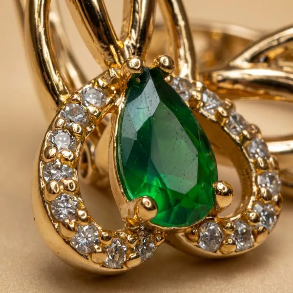Green_Teardrop_Floral_Ears_Anti_Tarnish_Earring_For_Women