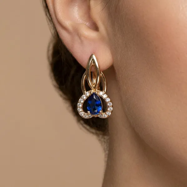 Blue_Teardrop_Elegance_Ears_Anti_Tarnish_Earring_For_Women