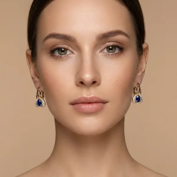 Blue_Teardrop_Elegance_Ears_Anti_Tarnish_Earring_For_Women